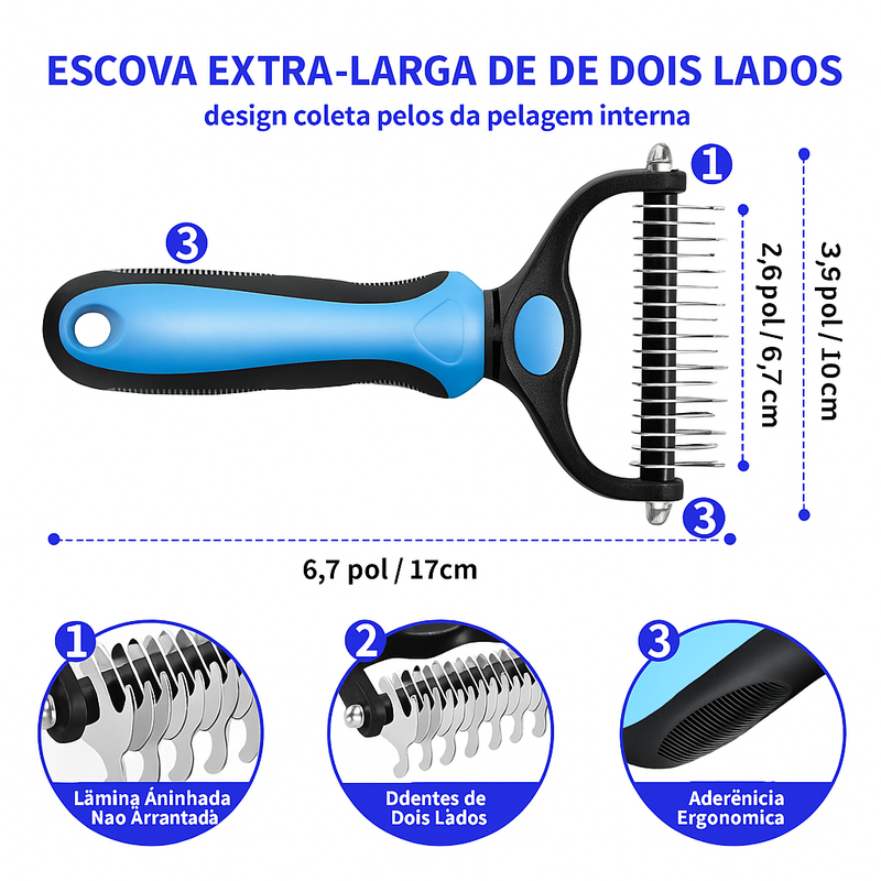 Escova Profissional Deshedding – Edição Premium!